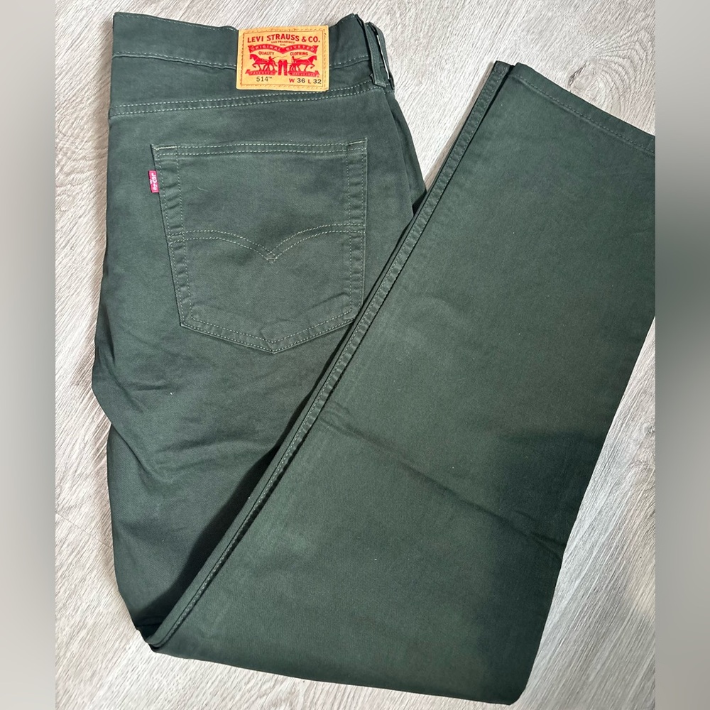 Levi's Men's Forest Green Slim Straight Jeans